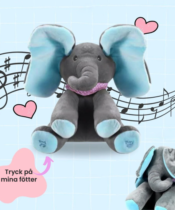 Talande elefant plyschleksak