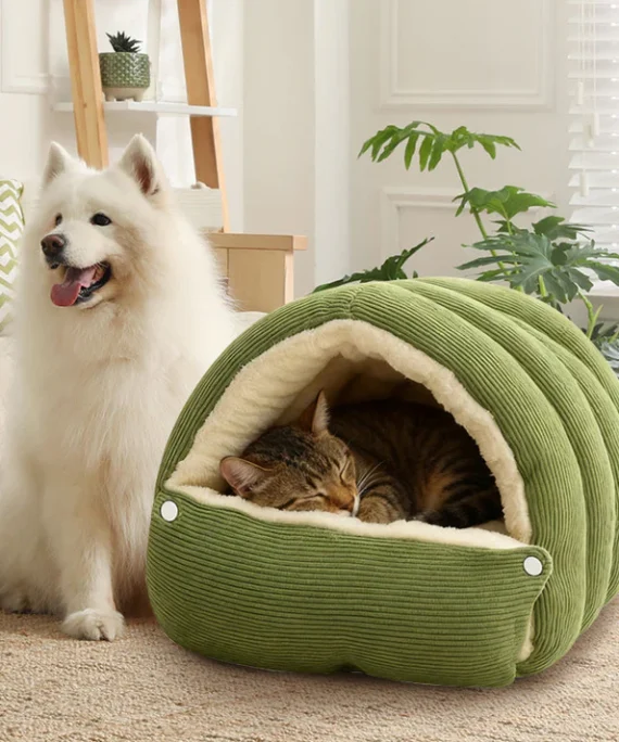 Pet plush bed