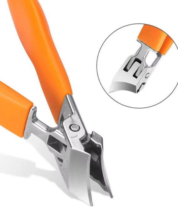 Angled nail clipper with splash guard (2 pcs)