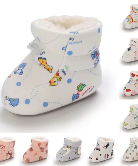 Warm fleece baby boots