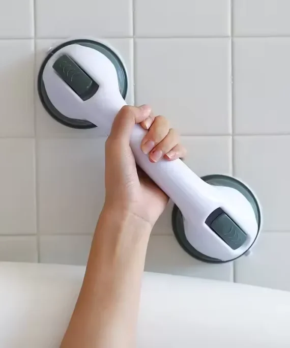 Suction grab bar
